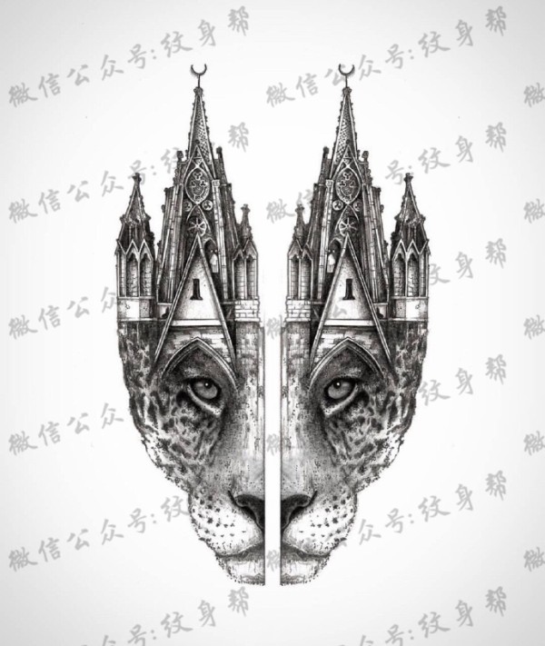 创意黑灰素描纹身手稿_14张黑灰创意素描纹身手稿图案