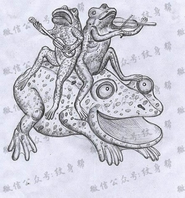 动物黑白插画_27张黑白动物插画纹身手稿图案