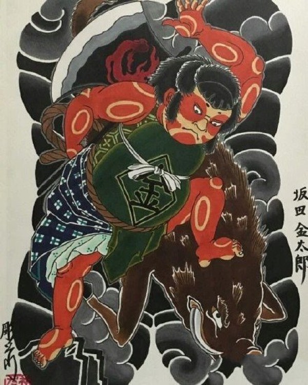 22张日式浮世绘满背传统纹身手稿