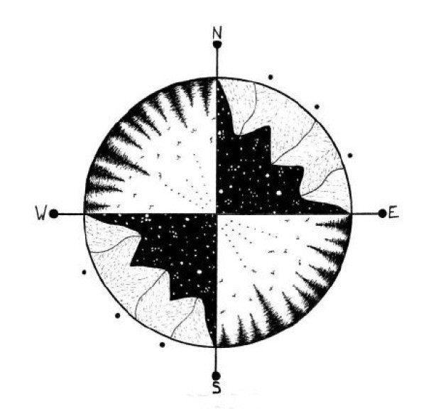 几何图形+风景元素的纹身小黑图手稿13张