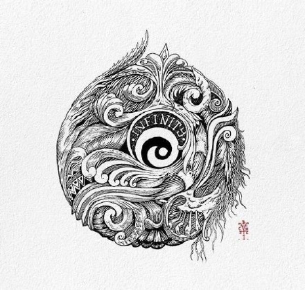 36组动物等黑白点刺插画纹身手稿图案