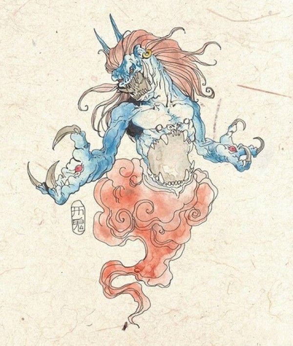 百鬼纹身图--27张小鬼纹身手稿图案