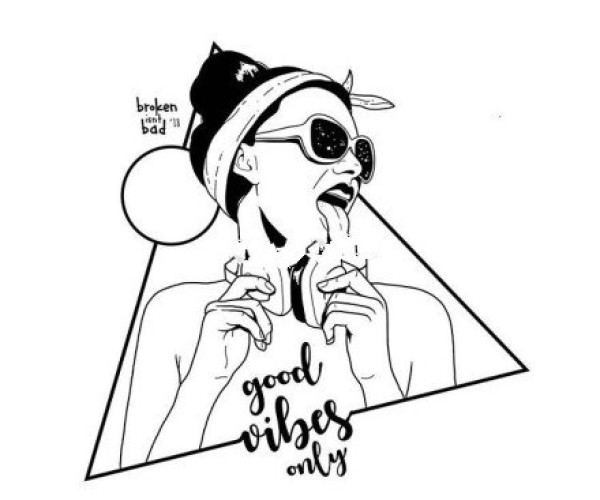 33组抽象黑灰人物创意纹身手稿
