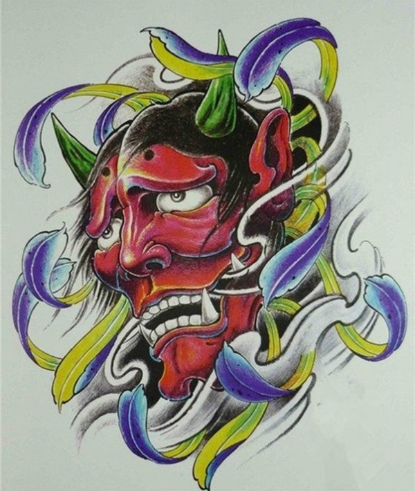 27组彩色的般若纹身手稿图案