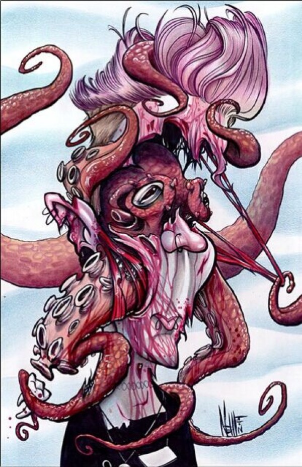 44组另类血腥漫画风格的纹身手稿图片欣赏