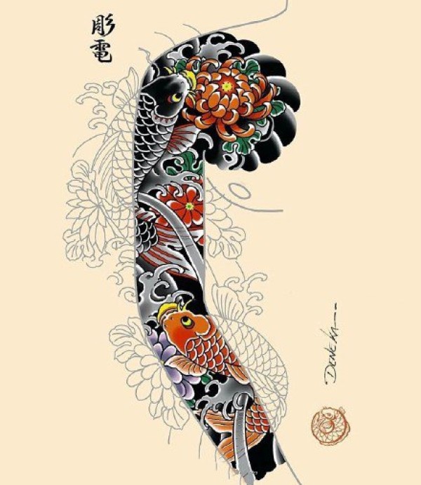9张老传统的花臂等纹身效果图