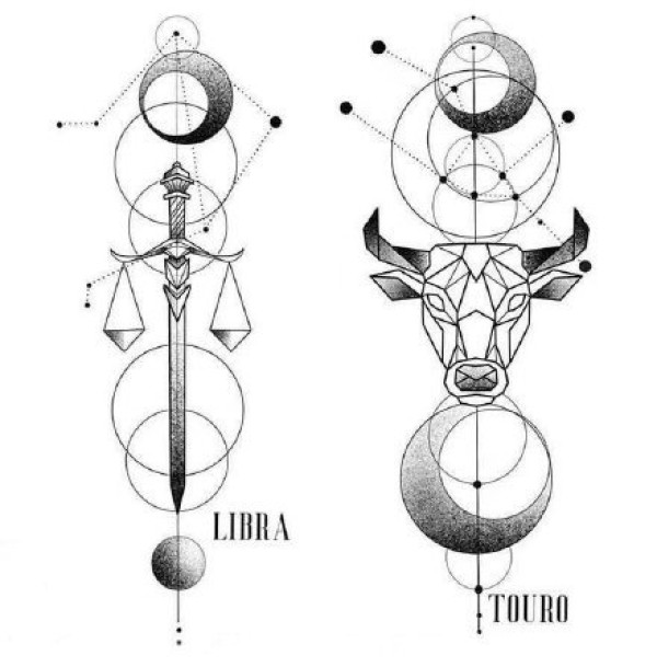 十二星座主题的纹身手稿图片赏析