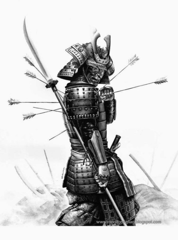 42组日式武士纹身手稿图案