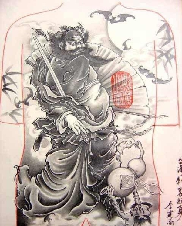 24组捉鬼天师钟馗的纹身手稿素材图案