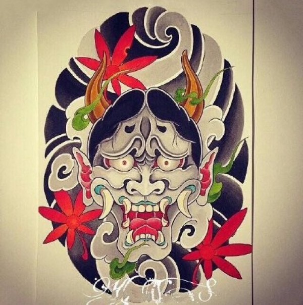 34款漂亮的传统般若纹身手稿图片