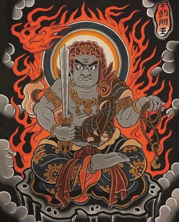 32款不动明王主题的纹身手稿 属鸡人的守护神