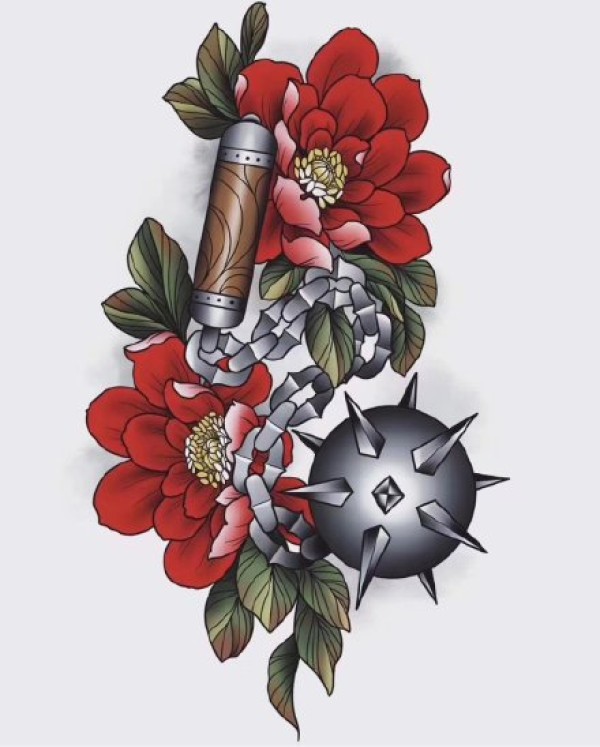 30款漂亮花卉主题的纹身手稿图片