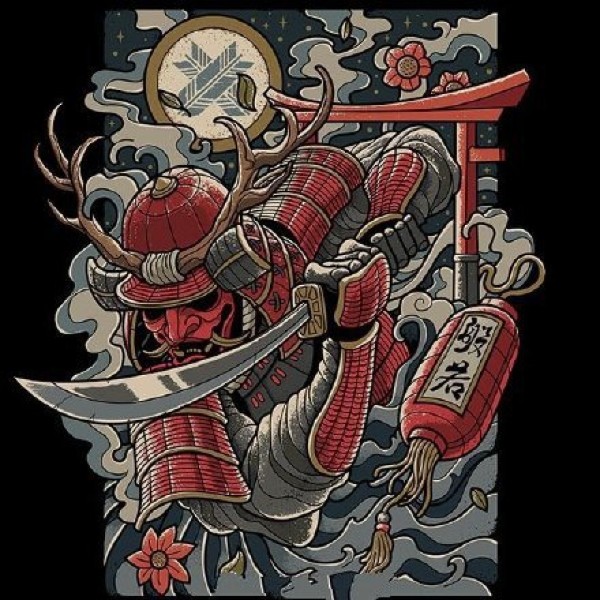 武士纹身手稿 30款日式武士主题的纹身手稿图片