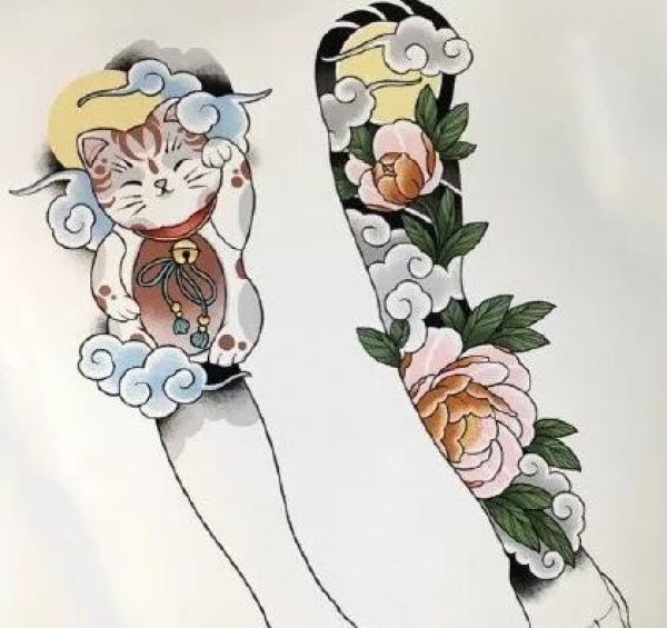 15款花臂的包臂手稿效果图片赏析