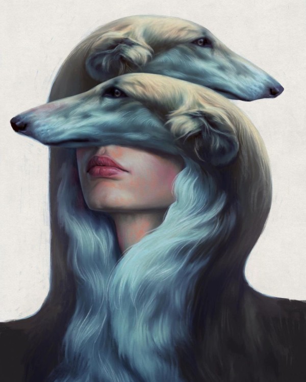 超美奇幻现实肖像 前沿插画纹身手稿参考