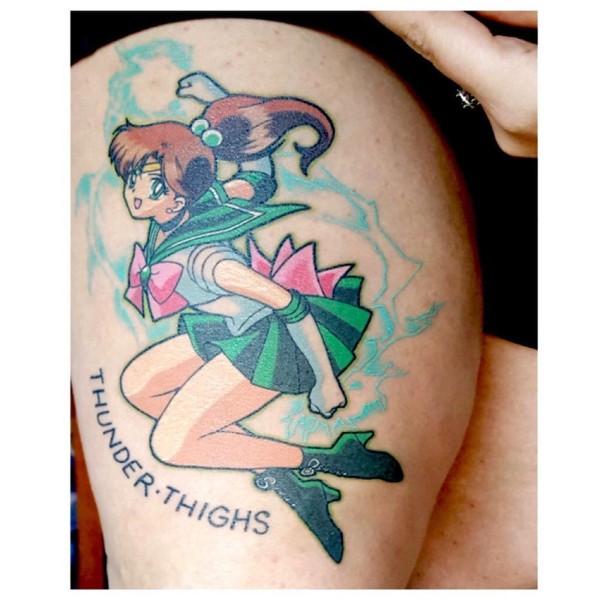宅男纹身师Kimberly Wall的美少女战士Sailor Moon动漫纹身图片集