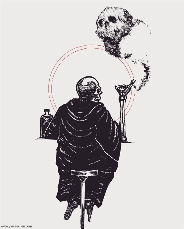 光明插画师Micah Ulrich的恶魔纹身手稿图案集
